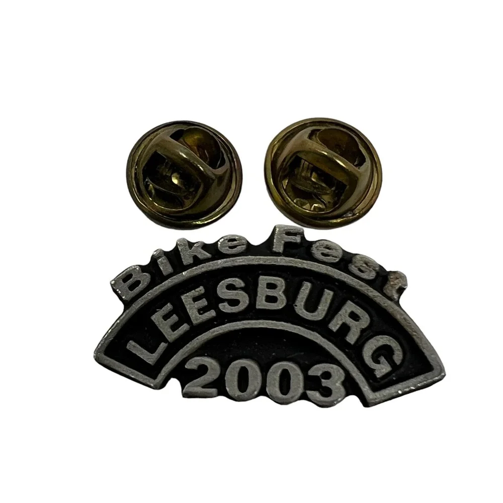 Vintage Bike Fest Pin Leesburg‎ Florida 2003 Pewter Tone Pinback